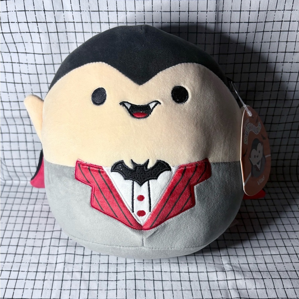 Squishmallows Black and Gray Vampire Stuffed Animal